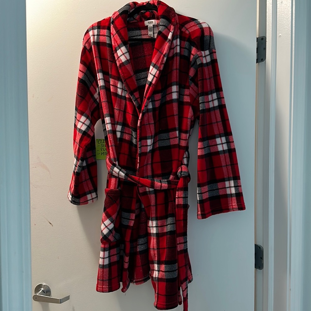 PINK Victoria's Secret Plaid Bathrobe
